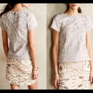 Anthropologie Leifsdottir Faux Fur Top (White)